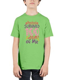 preschool grade survived days of me 683# - prek headstart - Youth Tee Unisex