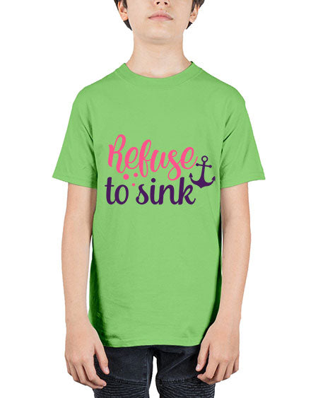 refuse to sink Style 4# - breast cancer - Youth Tee Unisex