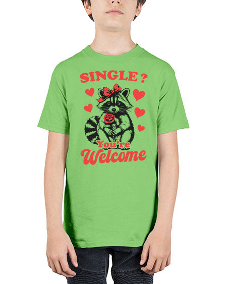 single youre welcome 55# - raccoon - Youth Tee Unisex
