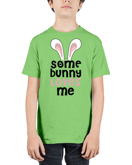 some bunny loves me - rabbit - Youth Tee Unisex
