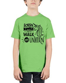 sorry i cant i have to walk black 406# - unicorn - Youth Tee Unisex