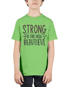 strong is the new beautiful Style 68# - motivation - Youth Tee Unisex