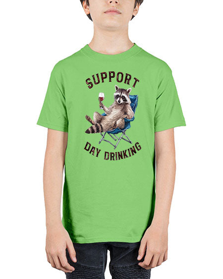 support day drinking 67# - raccoon - Youth Tee Unisex