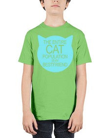 the entire cat popluation is my bestfriend - cats - Youth Tee Unisex