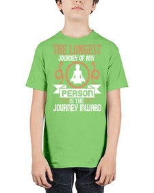 the longest journey of any person is the journey inward  550# - yoga - Youth Tee Unisex