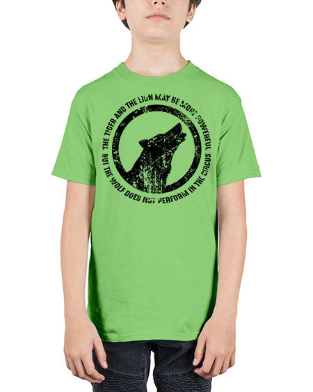 the tiger and the lion may be more powerful - wolf - Youth Tee Unisex