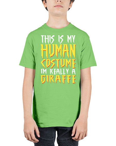 this is my human costume im really a giraffe - giraffee - Youth Tee Unisex