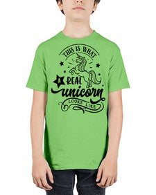 this is what a real unicorn black 436# - unicorn - Youth Tee Unisex