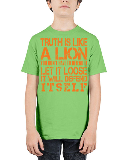 truth is like a lion - lion - Youth Tee Unisex