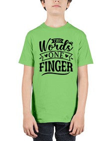 two words one finger 1193# - sassy - Youth Tee Unisex