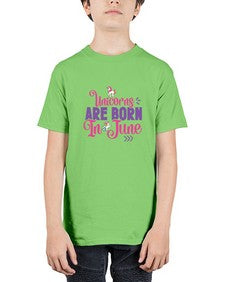 unicorns are born in june 524# - unicorn - Youth Tee Unisex