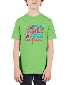 we go to together like unicorn and fairies 542# - unicorn - Youth Tee Unisex
