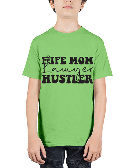 wife mom lawyer hustler 1640# - lawyer - Youth Tee Unisex
