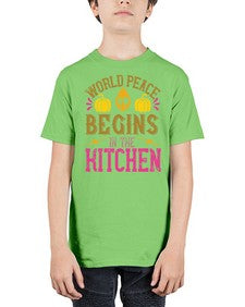world peace begins in the kitchen 496# - vegan - Youth Tee Unisex