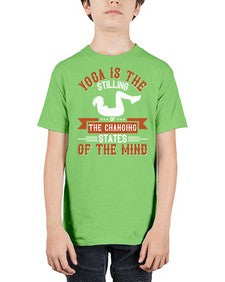 yoga is the stilling of the changing states of the mind  628# - yoga - Youth Tee Unisex