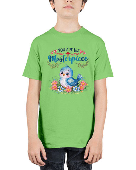 you are his masterpiece 85# - birds - Youth Tee Unisex