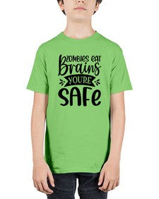 zombies eat brains youre safe 1278# - sassy - Youth Tee Unisex