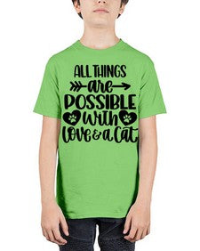 All Things Are Possible Style 75# - cats - Youth Tee Unisex