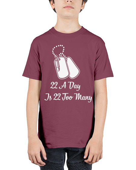 22 A Day is 22 30# - PTSD - Youth Tee Unisex