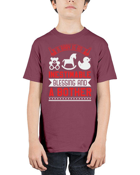 A baby is blessing and a bother Style 4# - baby shower - Youth Tee Unisex