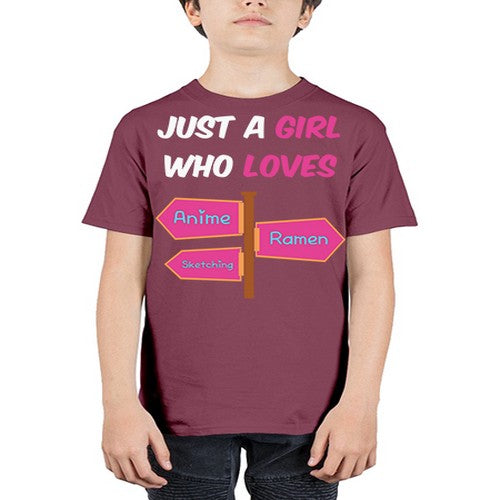 AGirl Who Love Anime Ramen Anime 189# - anime - Youth Tee Unisex