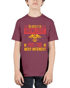 An invest in knowledge pays the best interest Style 45# - nurse - Youth Tee Unisex