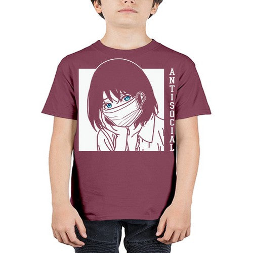 Anti Social Japanese Text Anime Anime 221# - anime - Youth Tee Unisex