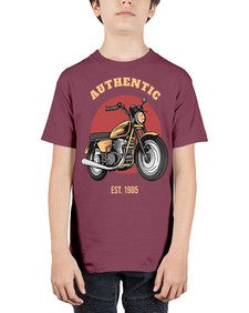 Authentic 8# - motorcycle - Youth Tee Unisex