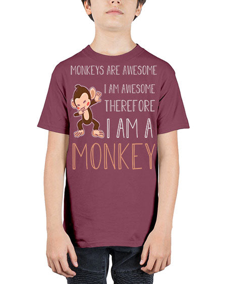 Awesome Monkey Cute Dabbing 2# - monkey - Youth Tee Unisex