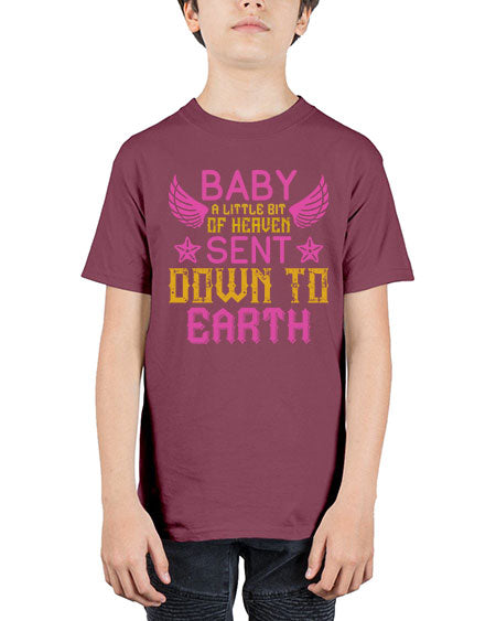 Baby A little bit of heaven sent down to earth Style 273# - baby - Youth Tee Unisex