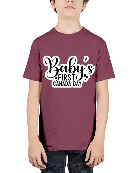 Baby s First Canada Day 275# - baby - Youth Tee Unisex