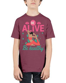 Be Alive be Healthy 112# - yoga - Youth Tee Unisex