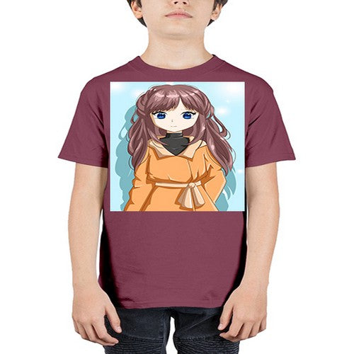 Beautiful and cool girl with yellow suit 73# - anime - Youth Tee Unisex