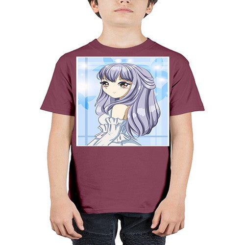 Beautiful and pretty princess silver hair 77# - anime - Youth Tee Unisex