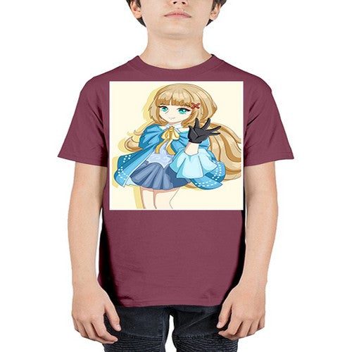 Beautiful princess long hair with blue costume 62# - anime - Youth Tee Unisex