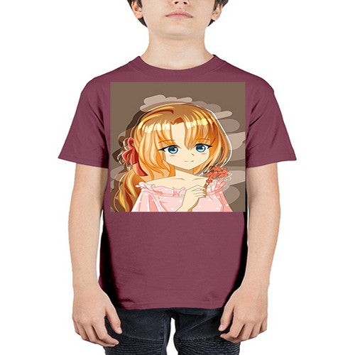 Beautiful princess with flowers 97# - anime - Youth Tee Unisex