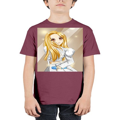 Beautiful singer girl with white dress 182# - anime - Youth Tee Unisex