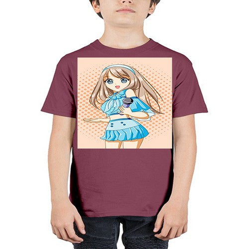 Beautiful singer woman with blue dress 179# - anime - Youth Tee Unisex