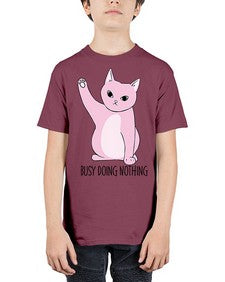 Busy Doing Nothing - cats - Youth Tee Unisex