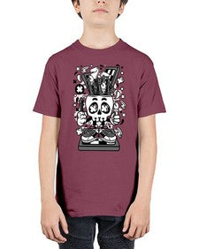 Chess Skull Head 328# - skull and bones - Youth Tee Unisex