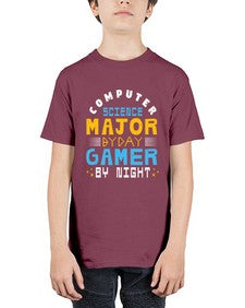 Computer science major by day gamer by night 6# - computer - Youth Tee Unisex