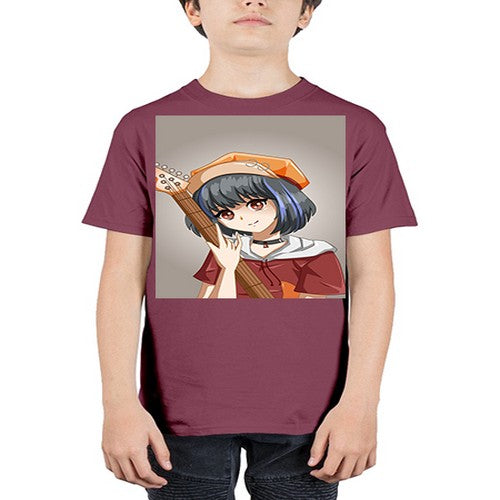 Cool and beautiful rockstar woman with guitar 8# - anime - Youth Tee Unisex