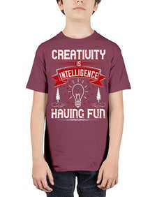 Creativity Is Intelligence Having Fun Style 49# - motivation - Youth Tee Unisex