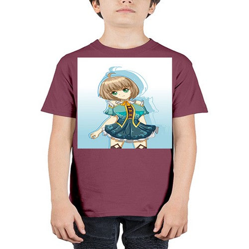 Cute and beautiful girl with blue dress game 22# - anime - Youth Tee Unisex