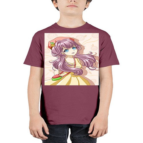 Cute and happy girl in summertime with fruit theme 33# - anime - Youth Tee Unisex