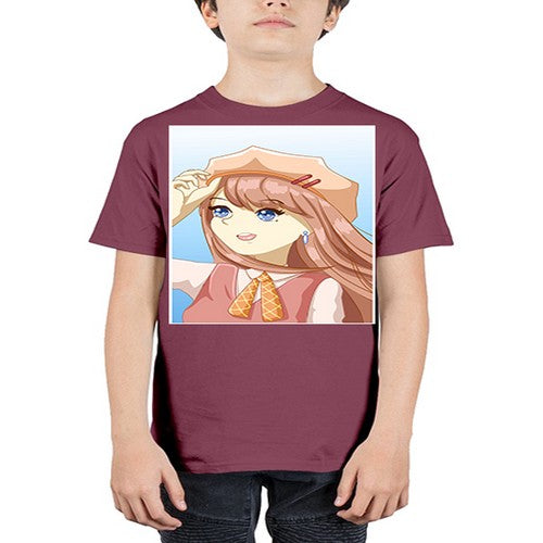 Cute beautiful and funny girl with hat 66# - anime - Youth Tee Unisex