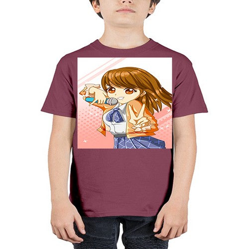 Cute teenage student girl singing song 47# - anime - Youth Tee Unisex