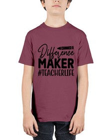 Difference Maker TeacherLife 712# - teacher - Youth Tee Unisex