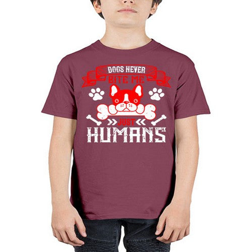 Dogs never bite me Just humans Style 211# - dogs - Youth Tee Unisex