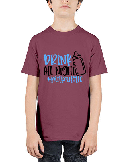 Drink All Night Milkaholic Style 304# - baby - Youth Tee Unisex